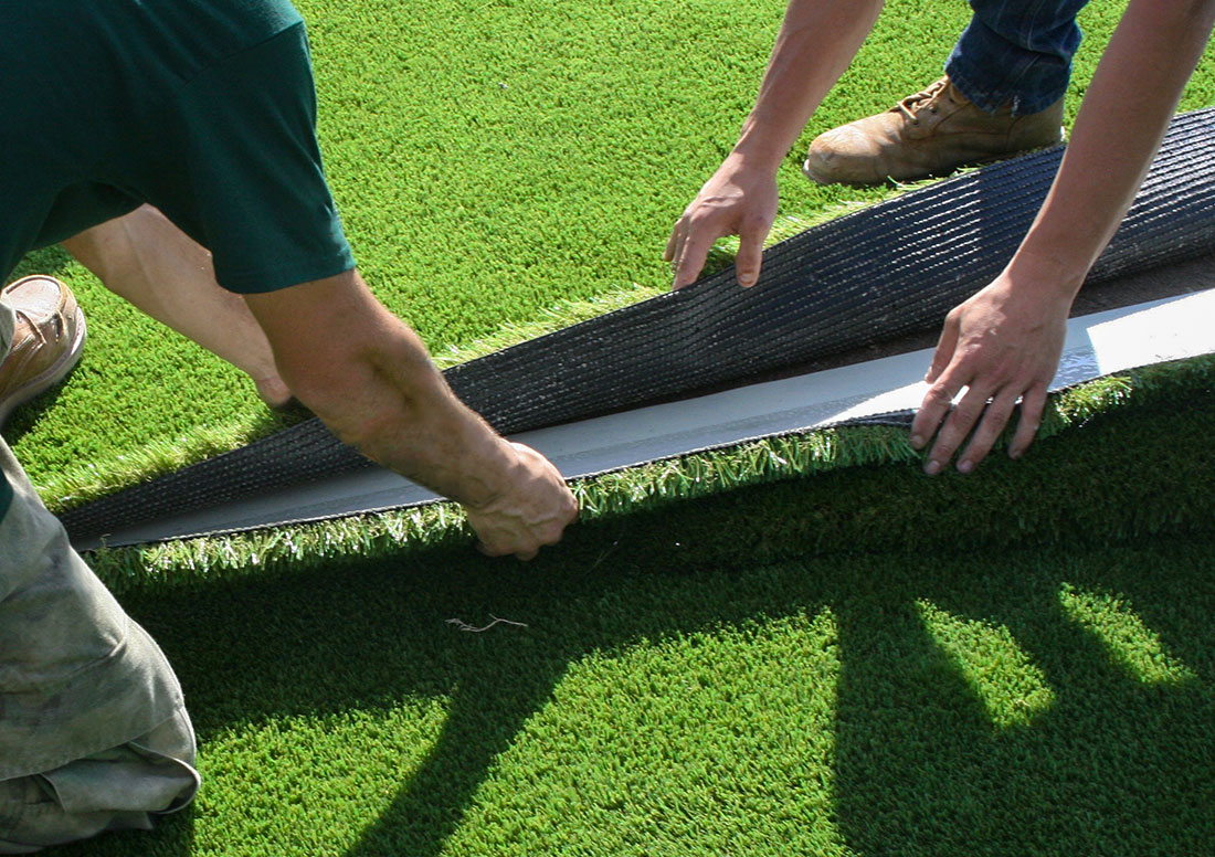 Turf installation for new housing development