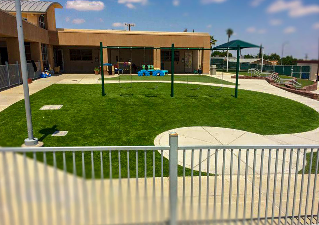Artificial turf installed at school playground